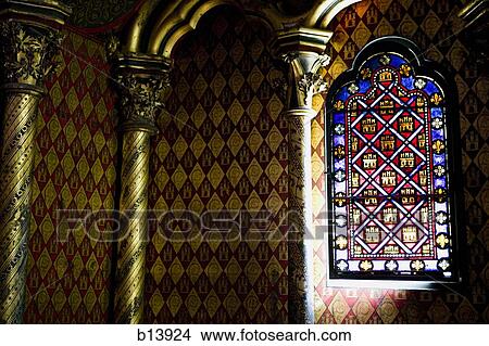 Ornate stained glass window View Large Photo Image Picture - Ornate stained glass window. Fotosearch