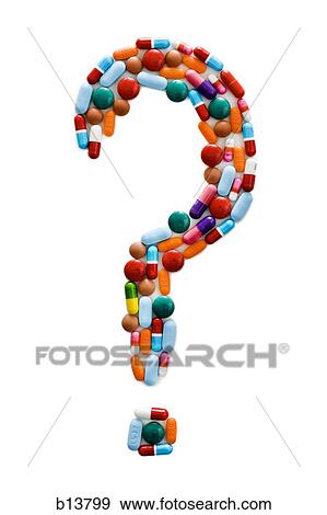 Pharmaceuticals forming question mark View Large Photo Image Stock Photo - Pharmaceuticals forming question mark. Fotosearch
