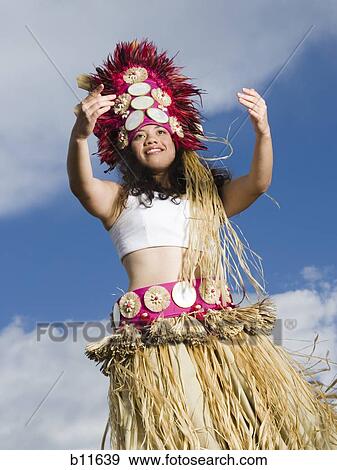 Polynesian female dancer View Large Photo Image Stock Photo - Polynesian female dancer. Fotosearch