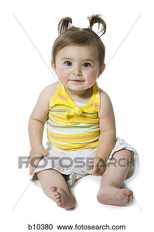 Portrait of a baby girl smiling View Large Photo Image Stock Image - Portrait of a baby girl smiling. Fotosearch