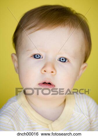 Stock Photograph - Portrait of a baby. Fotosearch