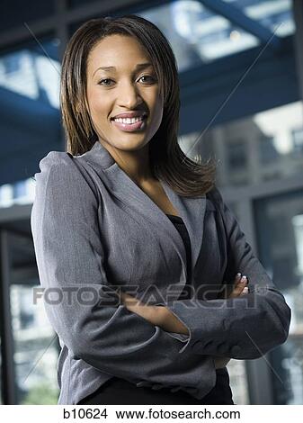 Picture - Portrait of a businesswoman smiling. Fotosearch