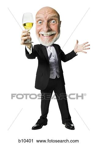 Portrait of a senior man holding a glass of wine View Large Photo Image Stock Image - Portrait of a senior man holding a glass of wine. Fotosearch