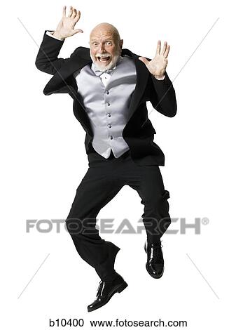 Stock Image - Portrait of a senior man shouting. Fotosearch
