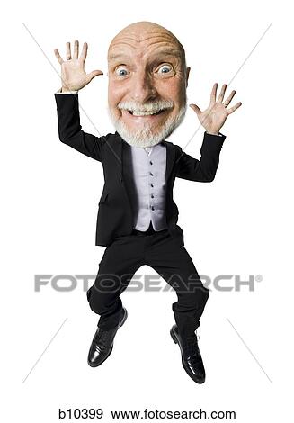 Stock Photo - Portrait of a senior man shouting. Fotosearch