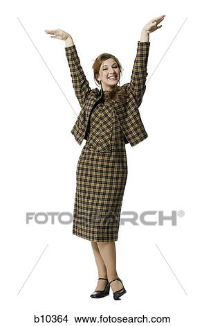 Portrait of a teenage girl posing with her arms raised View Large Photo Image Picture - Portrait of a teenage girl posing with her arms raised. Fotosearch