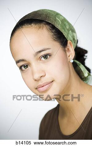 Portrait of a woman with head scarf View Large Photo Image Stock Photography - Portrait of a woman with head scarf. Fotosearch