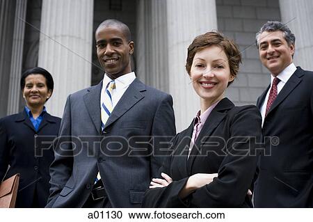 Portrait of lawyers in front of a courthouse View Large Photo Image Stock Image - Portrait of lawyers in front of a courthouse. Fotosearch