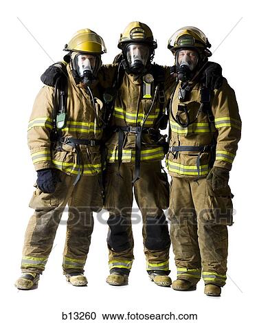 Portrait of three firefighters View Large Photo Image Stock Image - Portrait of three firefighters. Fotosearch