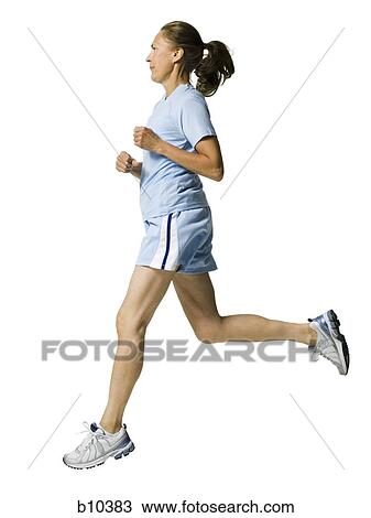 Profile of a senior woman running View Large Photo Image Stock Image - Profile of a senior woman running. Fotosearch