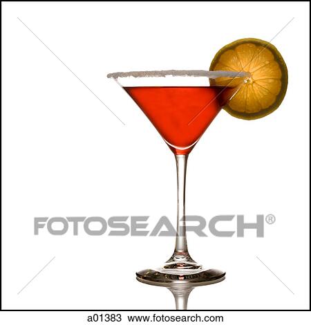 Red beverage in martini glass with lemon slice View Large Photo Image Stock Image - Red beverage in martini glass with lemon slice. Fotosearch