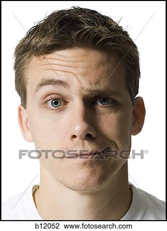 Stock Image - Skeptical man. Fotosearch
