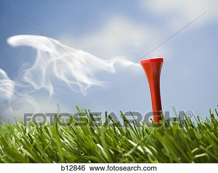 Smoking golf tee View Large Photo Image Stock Photograph - Smoking golf tee. Fotosearch