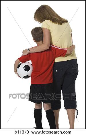 Soccer mom with son View Large Photo Image Stock Image - Soccer mom with son. Fotosearch