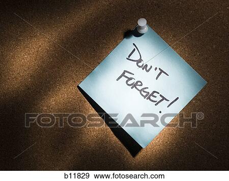 Sticky note on a cork board View Large Photo Image Stock Photo - Sticky note on a cork board. Fotosearch