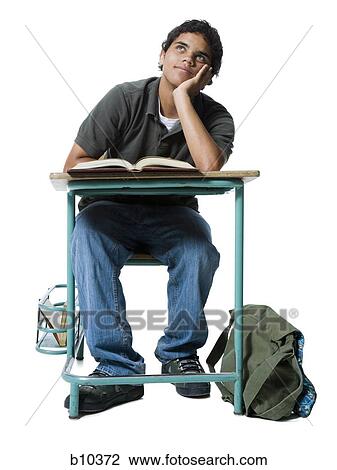 Teenage boy thinking with his hand on his chin View Large Photo Image Stock Image - Teenage boy thinking with his hand on his chin. Fotosearch