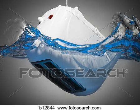 Picture - Toaster dropped in water. Fotosearch
