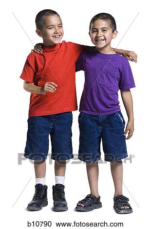 Two young brothers View Large Photo Image Stock Image - Two young brothers. Fotosearch