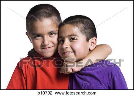 Stock Image - Two young brothers. Fotosearch