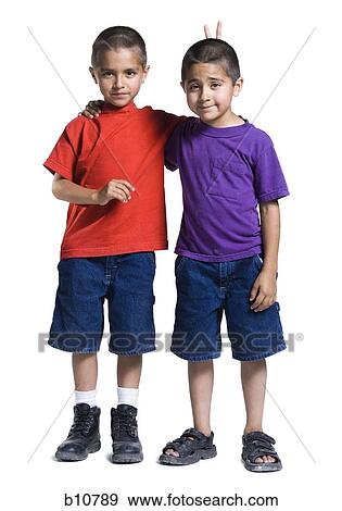 Two young brothers View Large Photo Image Stock Photo - Two young brothers. Fotosearch