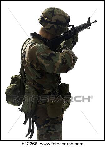US army soldier pointing gun View Large Photo Image Stock Photograph - US army soldier pointing gun. Fotosearch