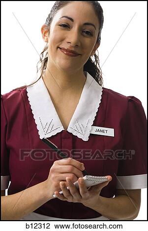 Waitress taking an order View Large Photo Image Stock Image - Waitress taking an order. Fotosearch