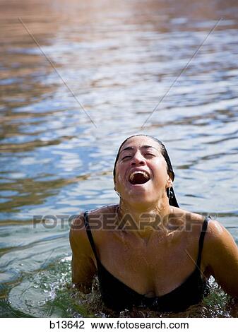 Woman in water View Large Photo Image Stock Image - Woman in water. Fotosearch