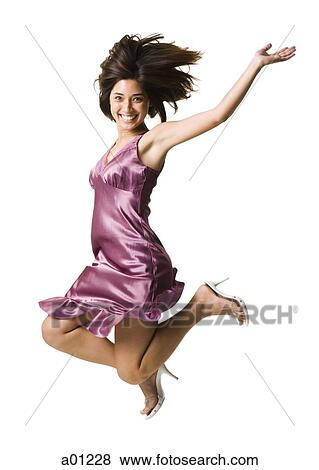 Woman jumping View Large Photo Image Stock Photo - Woman jumping. Fotosearch