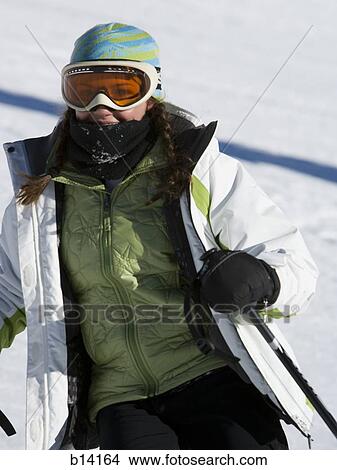 Woman skiing View Large Photo Image Picture - Woman skiing. Fotosearch