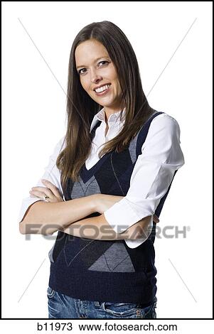 Woman with crossed arms View Large Photo Image Stock Image - Woman with crossed arms. Fotosearch