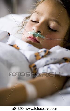 Young girl in hospital bed with respirator View Large Photo Image Stock Image - Young girl in hospital bed with respirator. Fotosearch
