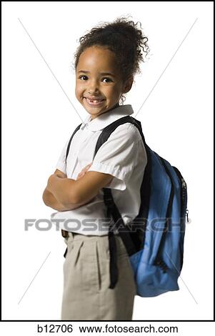 Young schoolgirl View Large Photo Image Stock Photograph - Young schoolgirl. Fotosearch