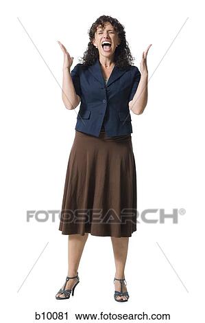 Young woman shouting View Large Photo Image Stock Image - Young woman shouting. Fotosearch
