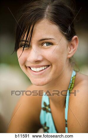 Stock Image - Young woman. Fotosearch