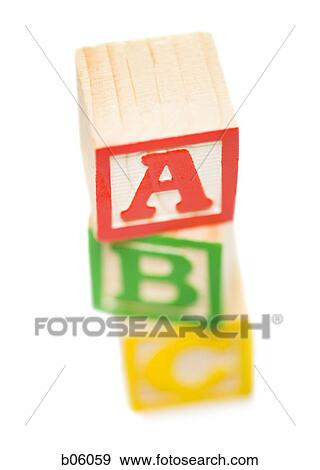 Stock Photo - A B and C blocks. Fotosearch