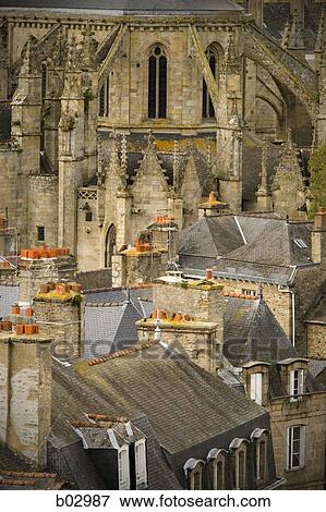 Stock Photo - Aerial view of village. Fotosearch