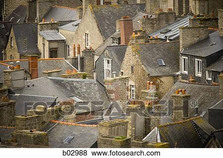 Stock Photo - Aerial view of village. Fotosearch