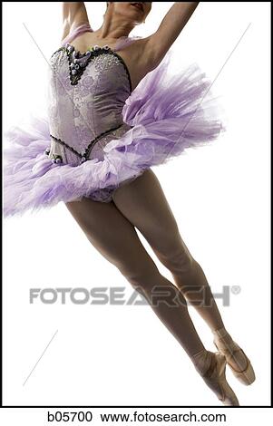Stock Image - Ballerina jumping. Fotosearch
