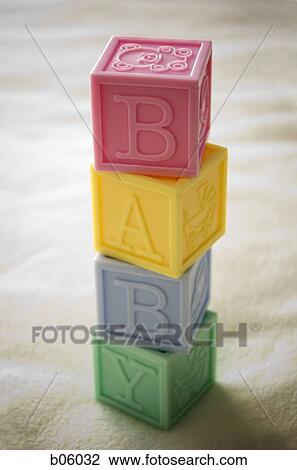 Stock Image - Blocks spelling out baby. Fotosearch