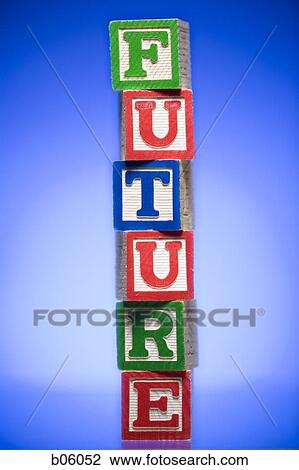 Stock Image - Blocks spelling out future incorrectly. Fotosearch