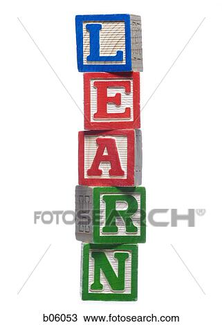 Stock Image - Blocks spelling out learn. Fotosearch
