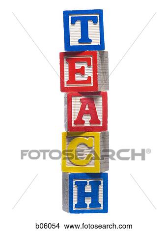 Blocks spelling out teach View Large Photo Image Picture - Blocks spelling out teach. Fotosearch