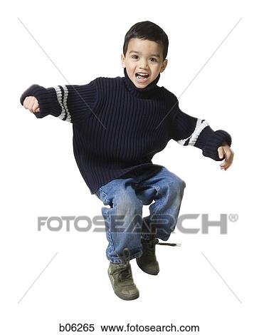 Stock Photography - Boy jumping. Fotosearch
