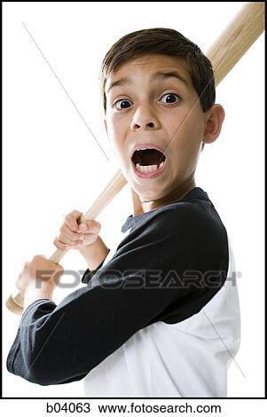 Boy with baseball bat View Large Photo Image Stock Image - Boy with baseball bat. Fotosearch