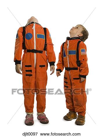 Boys dressed as astronauts View Large Photo Image Stock Photo - Boys dressed as astronauts. Fotosearch