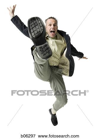 Stock Photo - Businessman jumping. Fotosearch