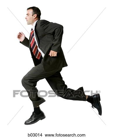 Picture - Businessman running. Fotosearch