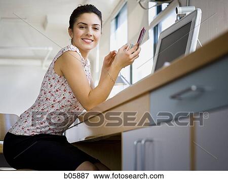 Businesswoman working View Large Photo Image Stock Photo - Businesswoman working. Fotosearch