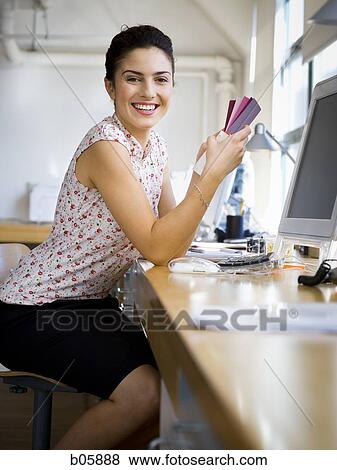 Businesswoman working View Large Photo Image Stock Photo - Businesswoman working. Fotosearch