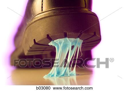 Close up of gum stuck to shoe View Large Photo Image Stock Image - Close up of gum stuck to shoe. Fotosearch